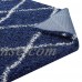 Modway Toryn Diamond Lattice 8x10 Shag Area Rug in Beige and Ivory   570883660